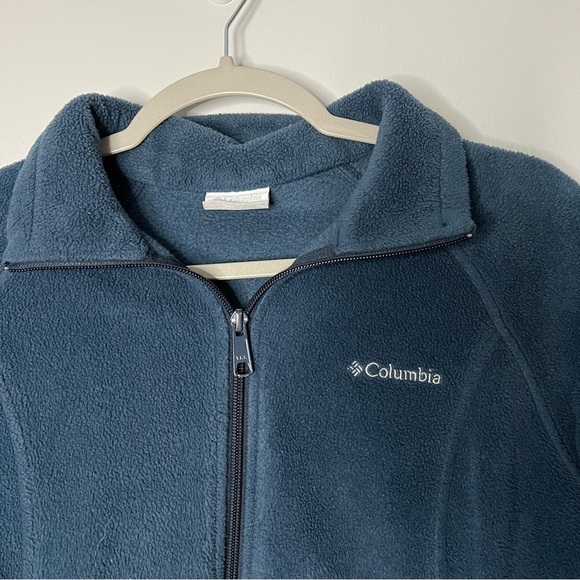 Women’s Columbia blue fleece zip up jacket size medium M - Picture 2 of 5